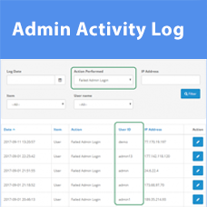 Admin Activity log