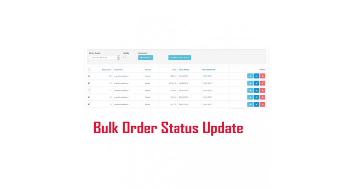 Bulk Update Order Status