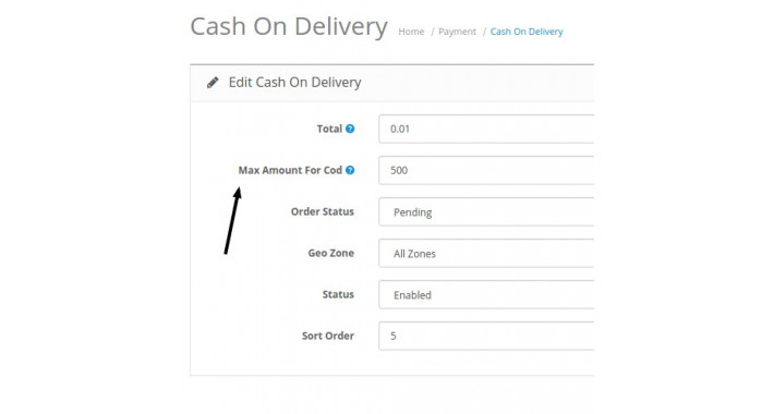 Cash on delivery according  category and product in cart