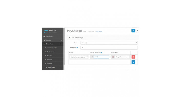 PayCharge Free (Payment fee/discount)
