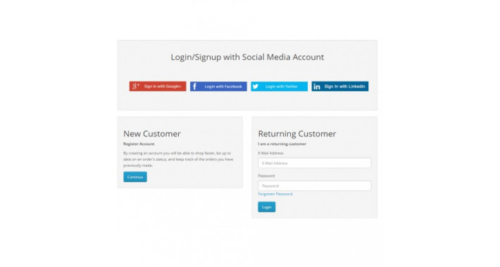 Login or Signup using your Social Media sites