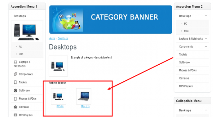 Subcategory Images Opencart Extension