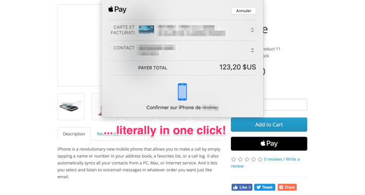 One Click Order with ApplePay, GooglePay, MicrosoftPay
